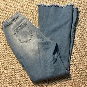 light wash flare jeans